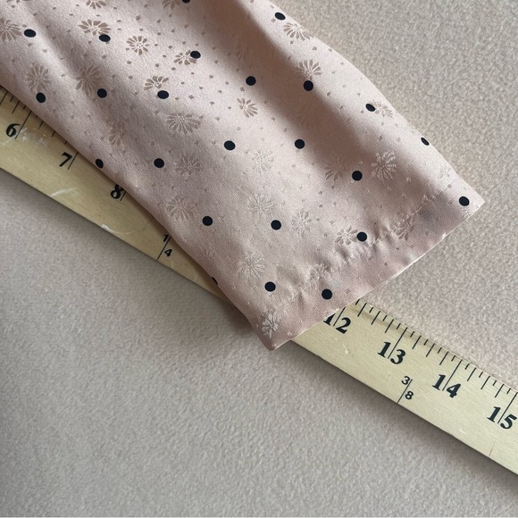 Sezane NEW Quitterie Silk 3/4 Sleeves Blouse in Nude Black Polka Dots in 33/2US - Picture 13 of 16